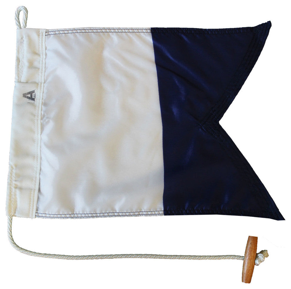 Letter A, Nautical Code Signal Nylon Flag, 18"x24"