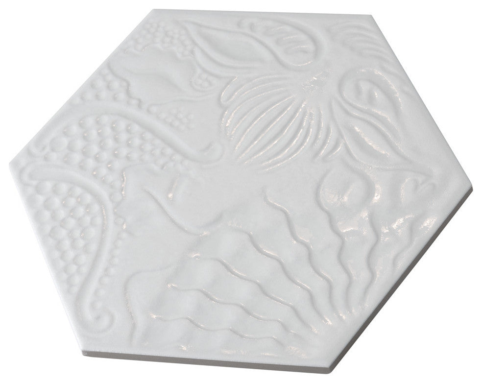 Gaudi Lux Hex White Porcelain Floor and Wall Tile