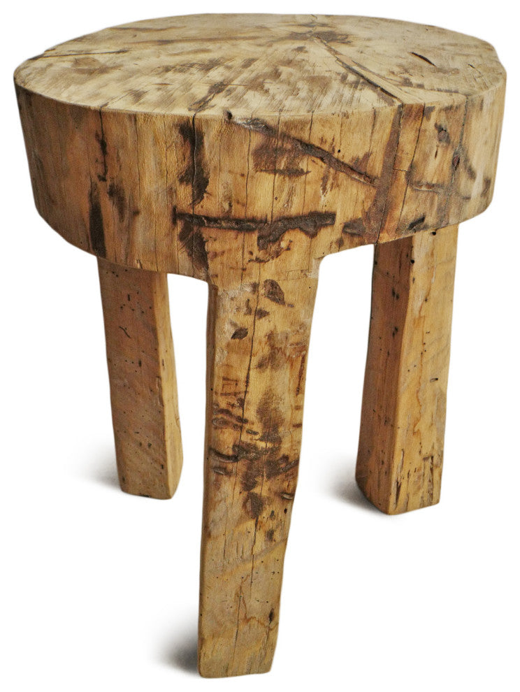 Rustic Naga Three Leg Wood Table 6