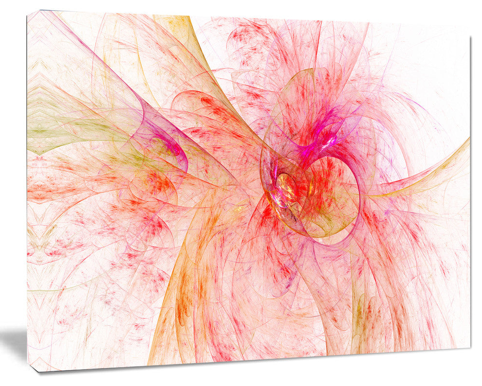 Pink Fractal Abstract Illustration, Abstract Canvas Art Print, 60x40