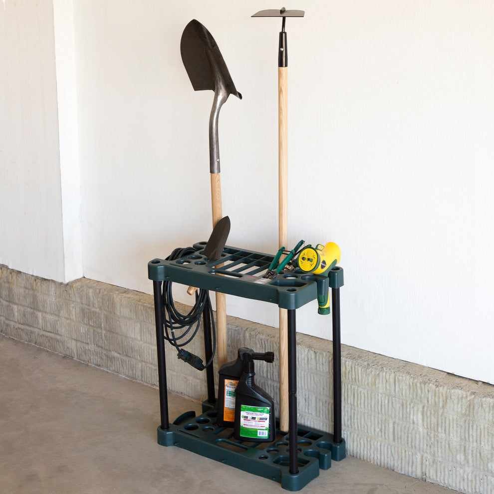 Stalwart Compact Garden Tool Storage Rack, Fits Over 30 Tools