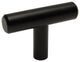 Cosmas 305FB Flat Black Euro Style T Bar Cabinet Knob [25-PACK]