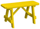 Pine Traditional Picnic Bench, Canary Yellow, 3 Foot