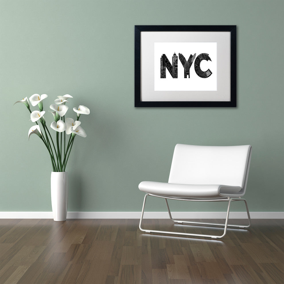 Robert Farkas 'NYC' Art, Black Frame, White Mat, 20x16
