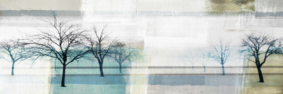 "Endless Trees" Painting Print on Wrapped Canvas, 45"x15"