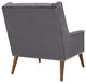 Gray Peruse Velvet Armchair