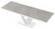 CHARA Extendable Dining Table, Grey Stone/White
