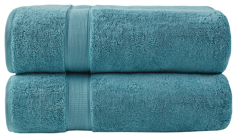 Madison Park Signature 800gsm 2-Piece Oversized Bath Sheet Towel Set, Aqua