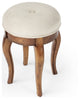 Vintage Look Olive Brown Finish Vanity Stool