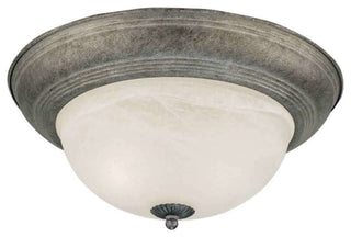 Forte Lighting 2 Light Flush Mount in River Rock