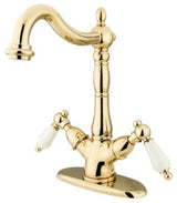 Heritage Two Handle Vessel Sink Faucet with Optional Cover Plate