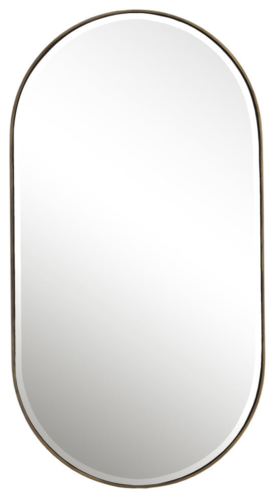 Uttermost 09914 Lago Oval Gold Mirror