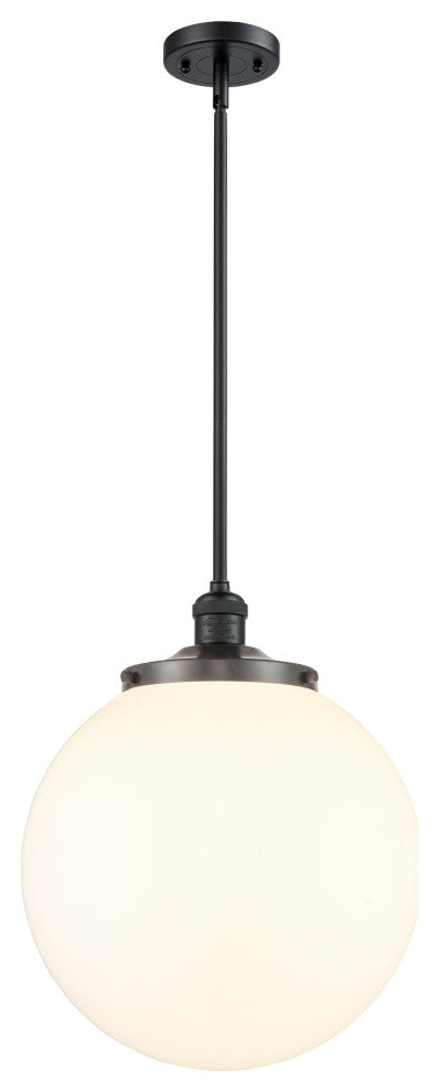 Beacon Pendant, Matte Black, Matte White