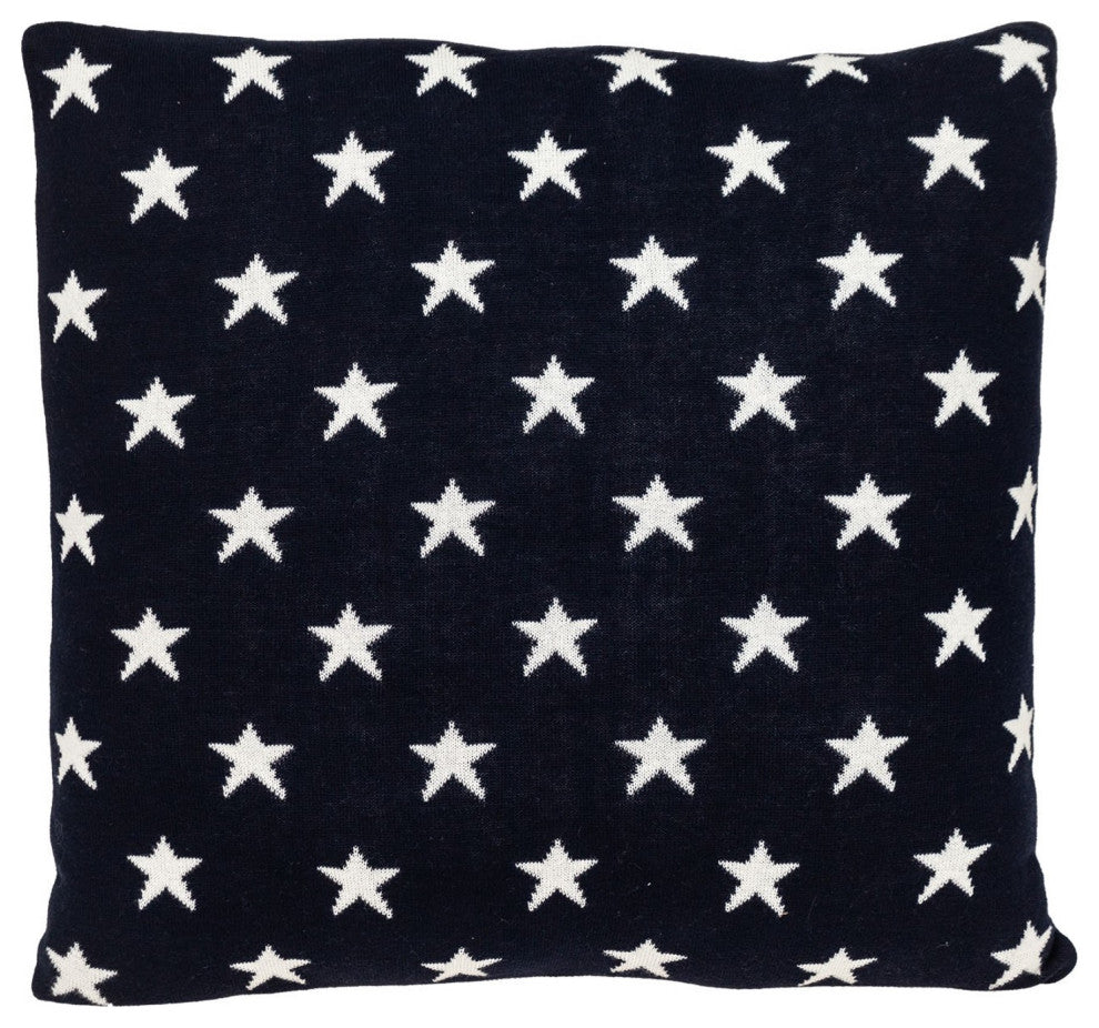 Navy Blue Patriotic Throw Pillow