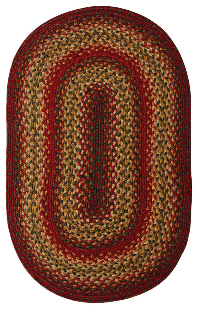 Homespice Decor Cider Barn  Jute Braided Rug 20" x 30" (Oval)