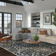 Napa Shanti Black and Ivory Viscose Area Rug, 8x10