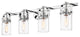 Innovations Lighting Pilaster Bath Vanity Light, Polished Nickel, Clear