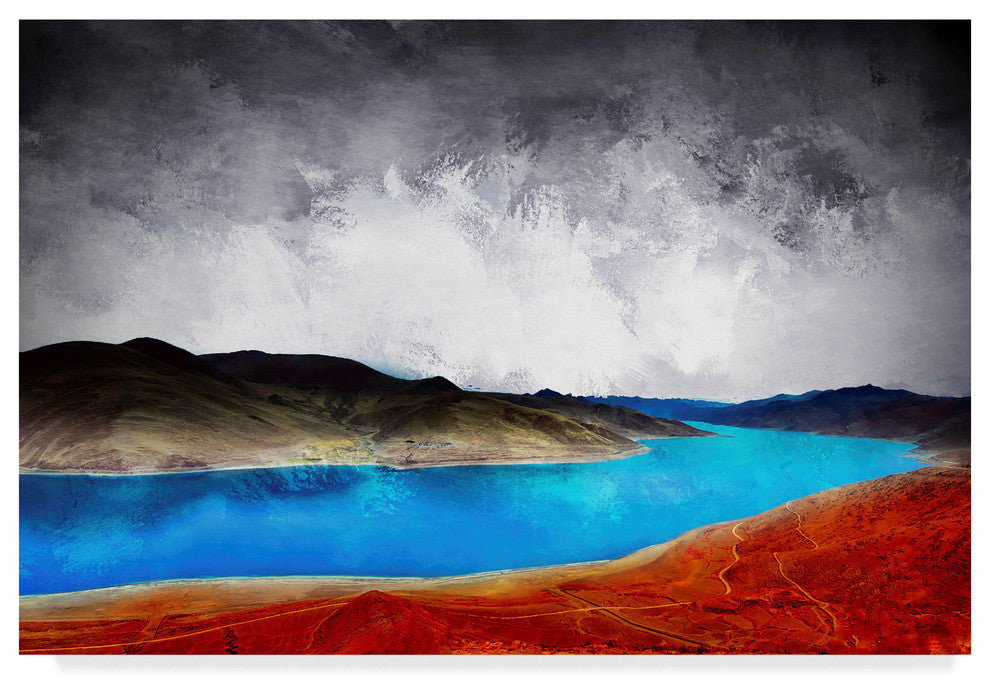 "Blue River" by Ata Alishahi, Canvas Art, 16"x24"