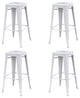 vidaXL Bar Stools 4 pcs White Steel