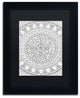 Hello Angel ''Petals Mandala'' Art, Black Frame, Black Mat, 14x11