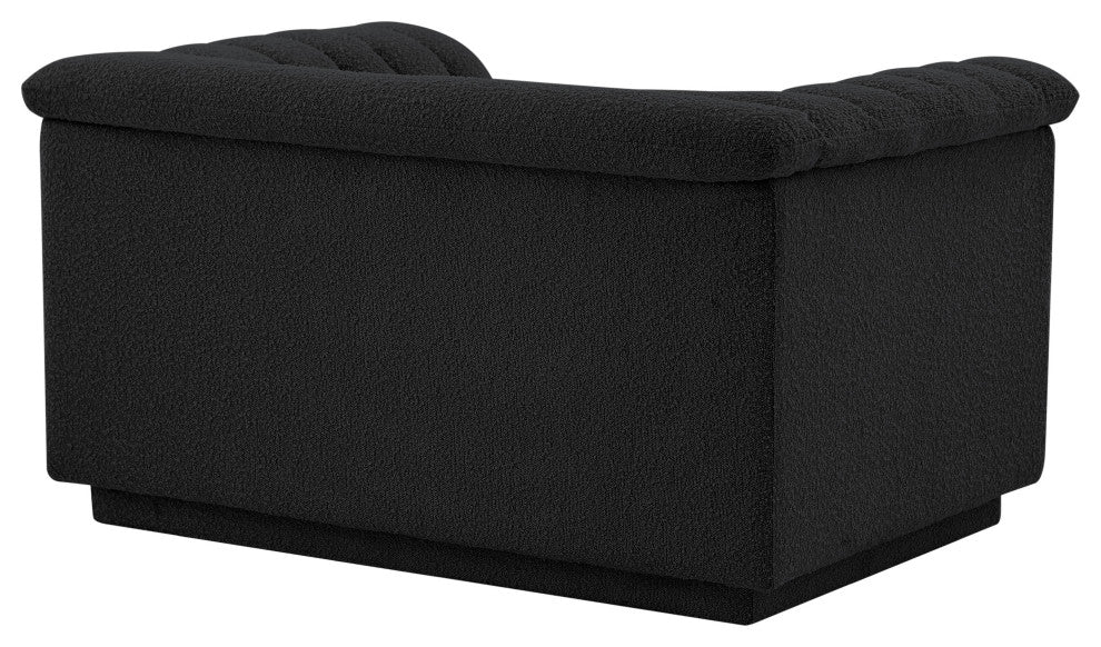 Cascade Upholstered Set, Black, Boucle Fabric, Chair