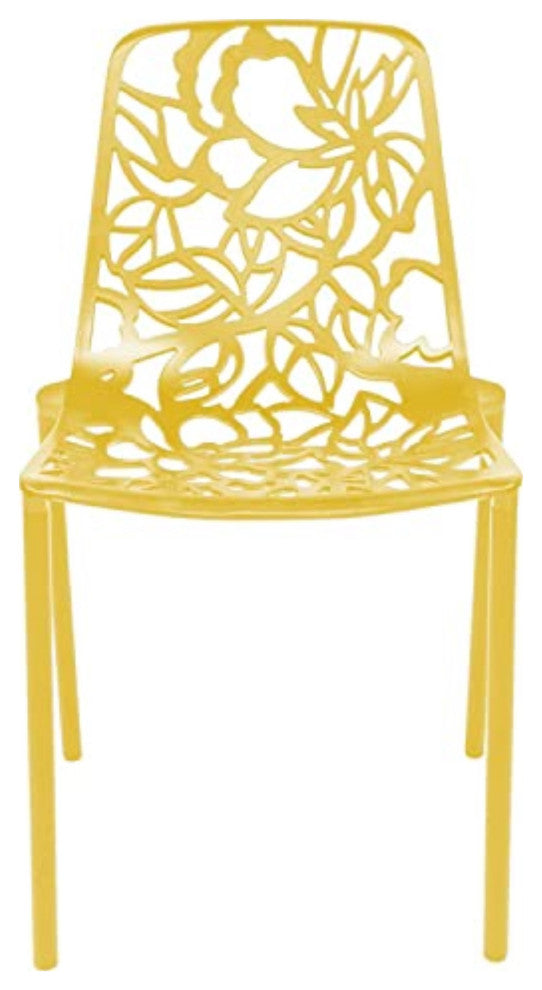 LeisureMod Modern Devon Aluminum Chair, Set of 2