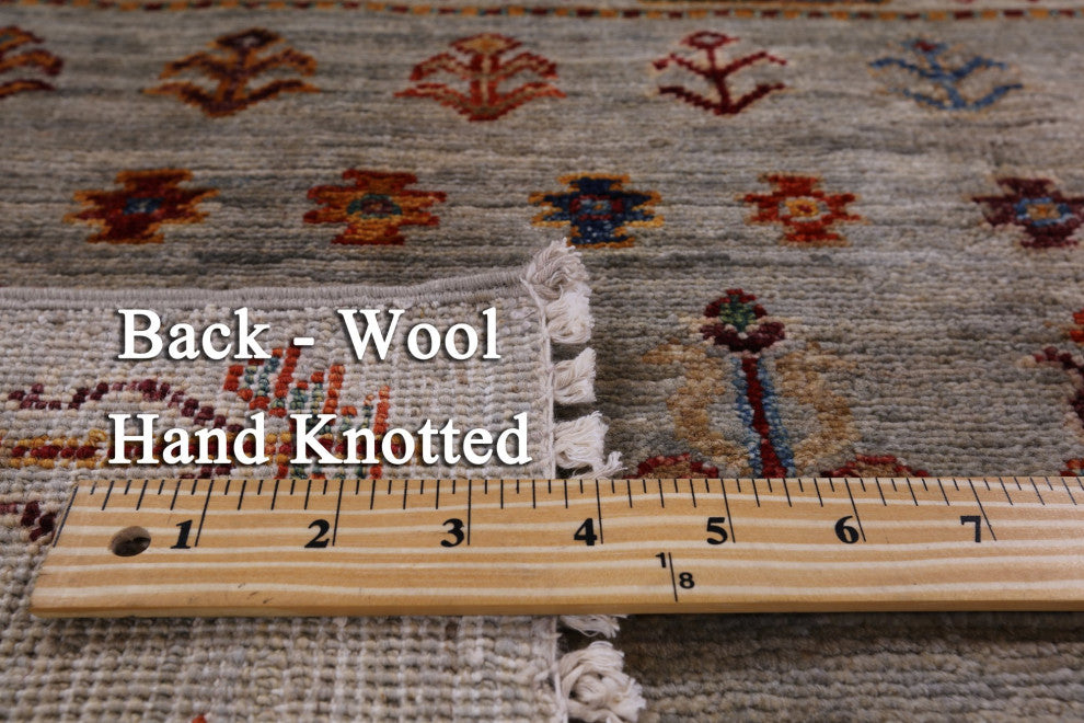 3' 11" X 5' 10" Super Kazak Khorjin Hand-Knotted Rug Q5840