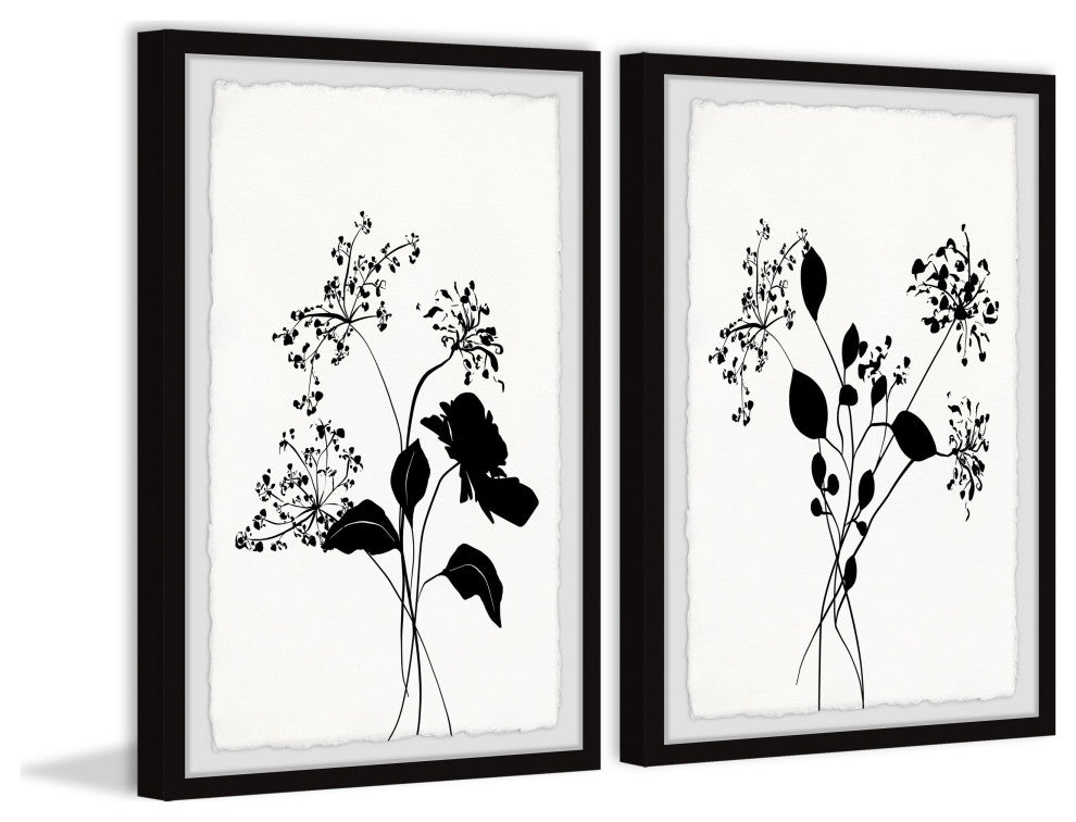 Flower and Buds Diptych, Set of 2, 30x45 Panels