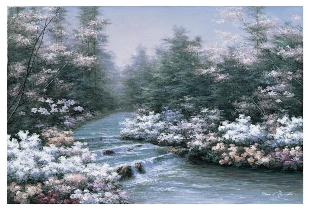 "River Cascade" Digital Paper Print by Diane Romanello, 26"x18"