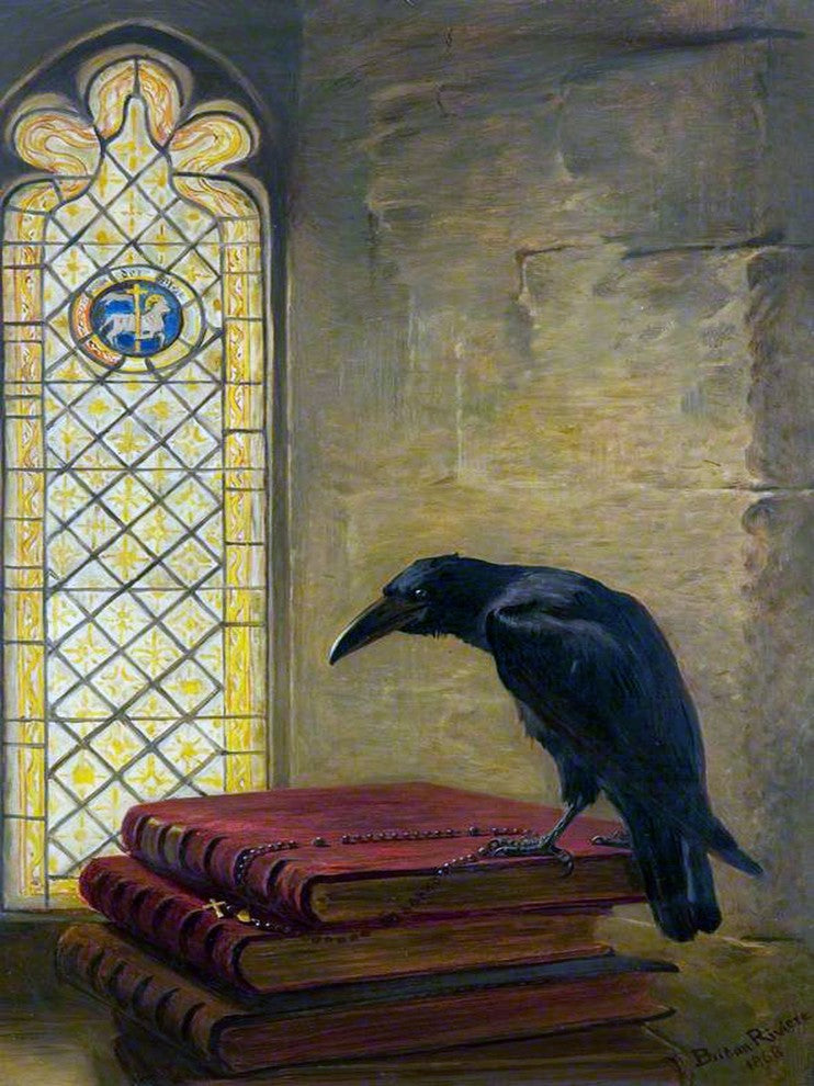 Tile Mural A Saint From The 'Jackdaw Of Rheims' By B. Riviere, 6"x8", Matte