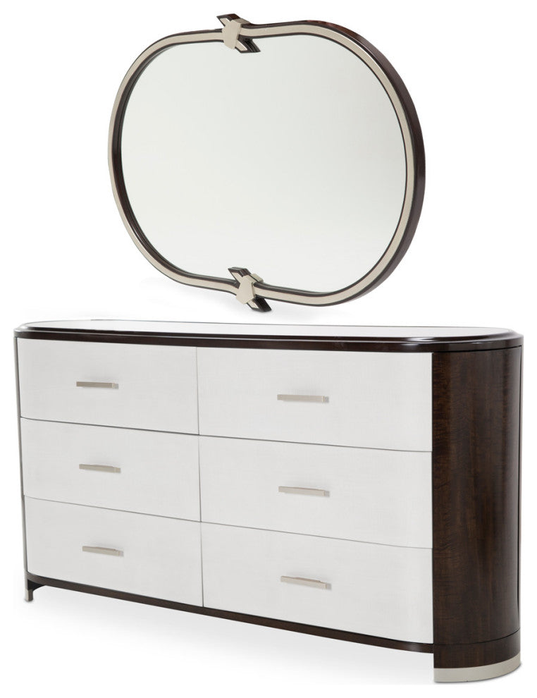 AICO Furniture Paris Chic 7 Piece Queen Bedroom Set
