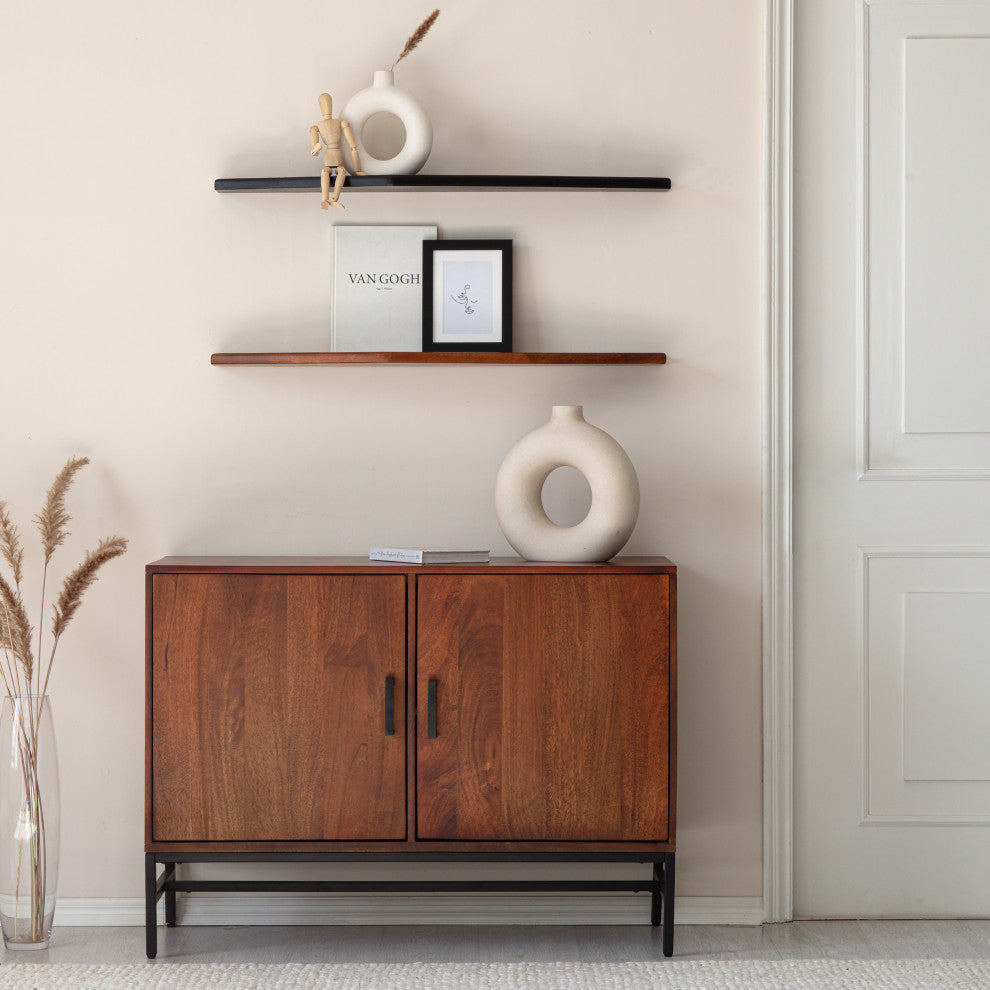 Lonny Wall Mounted Shelves, Walnut