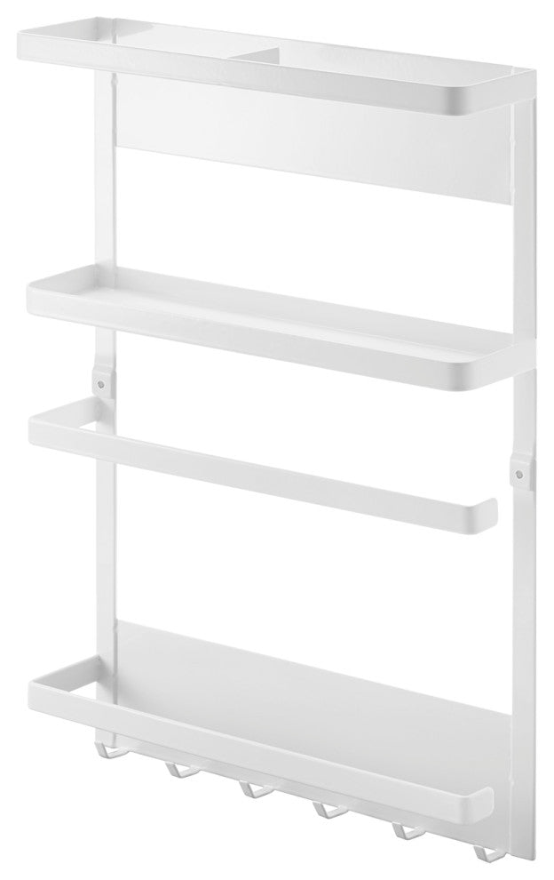 Plate Magnetic Kitchen Storage Rack, White