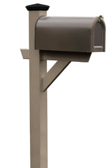 Hazleton Mailbox Post, Woodland Brown