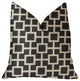 Petunia Black and White Luxury Throw Pillow, 26"x26"