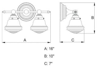 Huntley 2L Vanity Milk Glass Satin Nickel