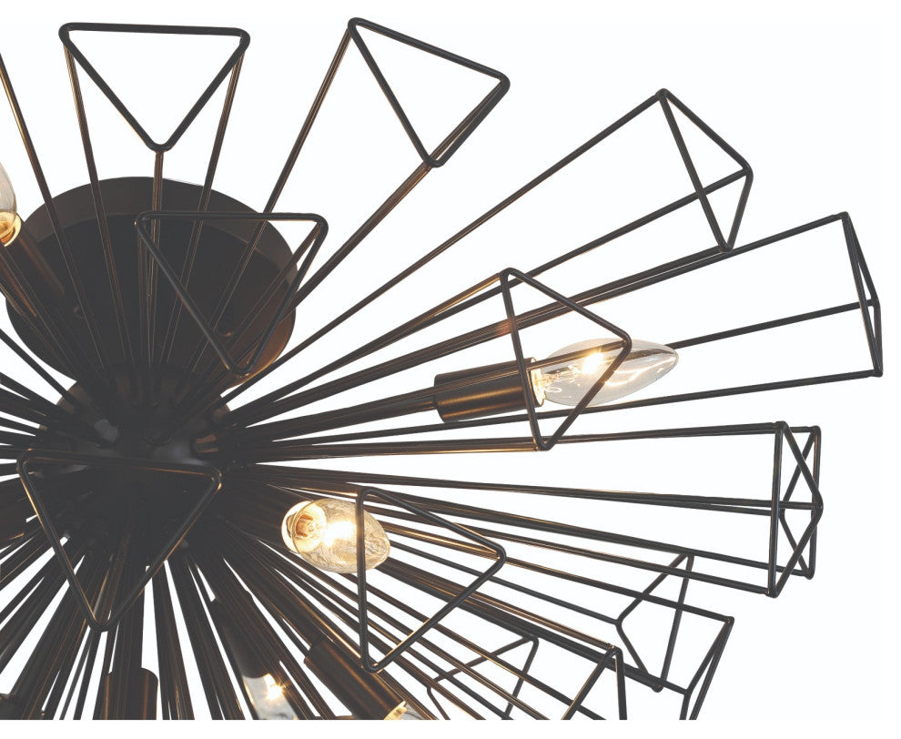 Dendelio 9 Light Chandelier, Black