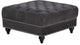 Sabrina Velvet Upholstered Ottoman, Gray