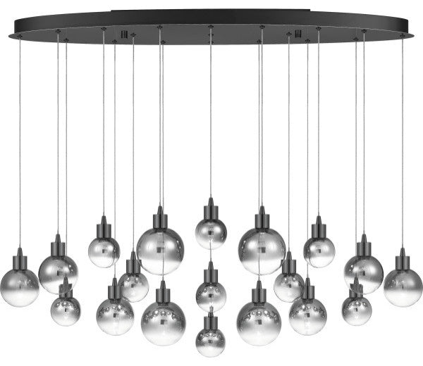 Quoizel PCSH1941BCH LED Island Chandelier, Black Chrome Finish