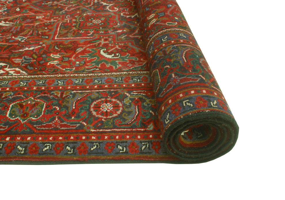 Vintage Heriz NursuLight a Red/Navy Rug, 6'11x9'11