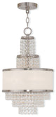 Livex 50783-91 3-Light Brushed Nickel Mini Chandelier, Brushed Nickel