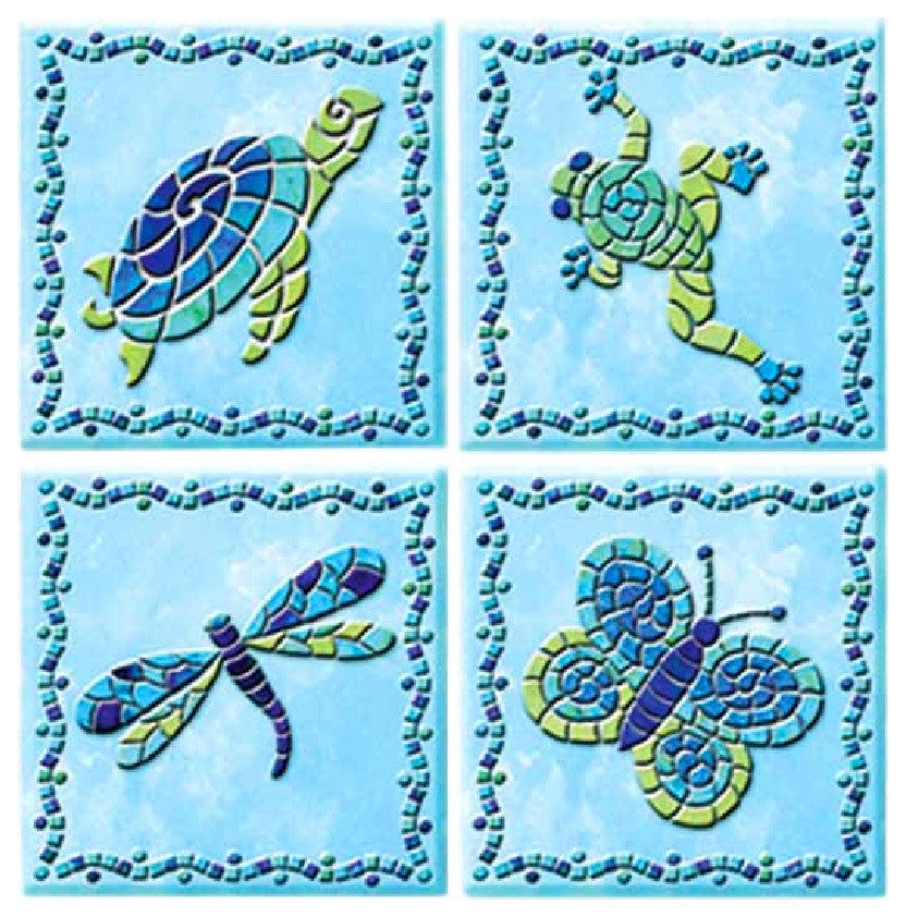 Confetti Peel and Stick Tiles, 4-Piece Set