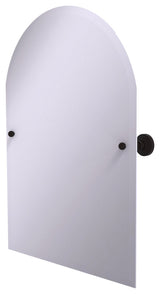 Frameless Arch Top Beveled Edge Tilt Mirror, Oil Rubbed Bronze