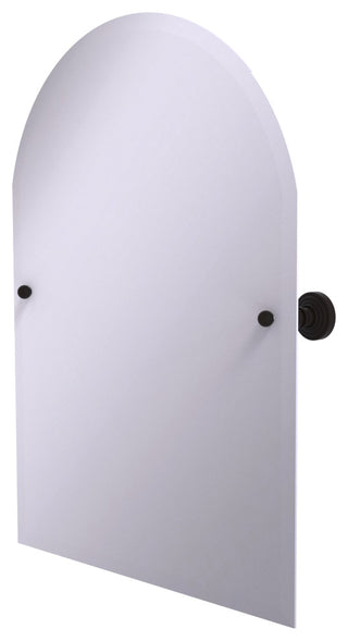 Frameless Arch Top Beveled Edge Tilt Mirror, Oil Rubbed Bronze