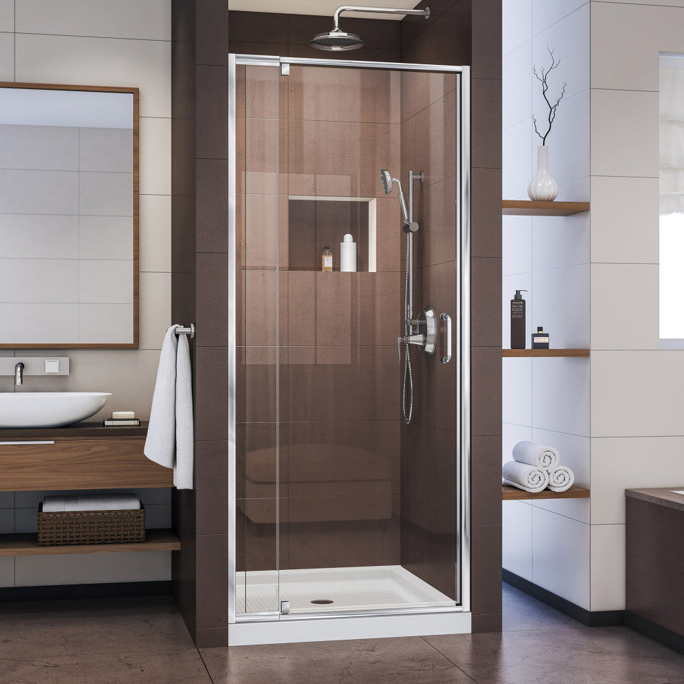 DreamLine Flex 28-32"x 72" Pivot Shower Door, Chrome