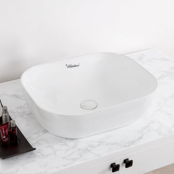 Isabella Plus Collection Rectangular Above Mount Basin with Center Drain