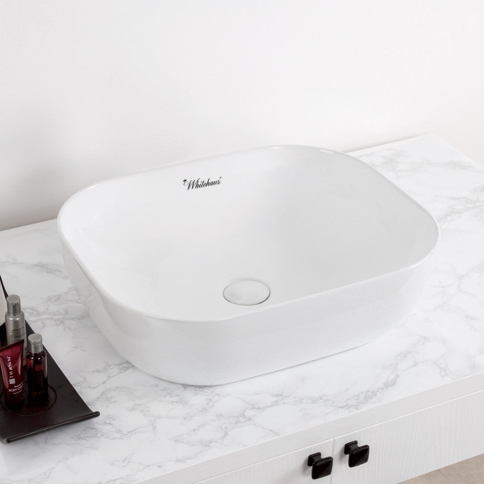 Isabella Plus Collection Rectangular Above Mount Basin with Center Drain
