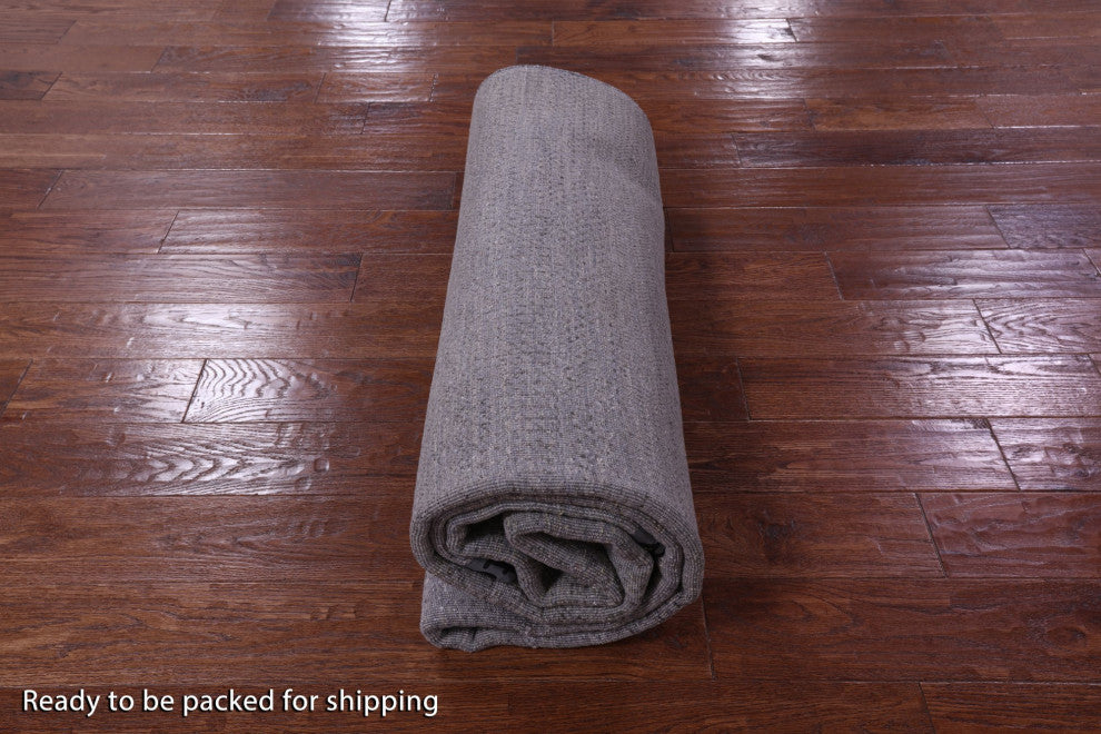 Savannah Grass Wool and Silk Hand Knotted Rug 6' 0" X 9' 2" Q11402