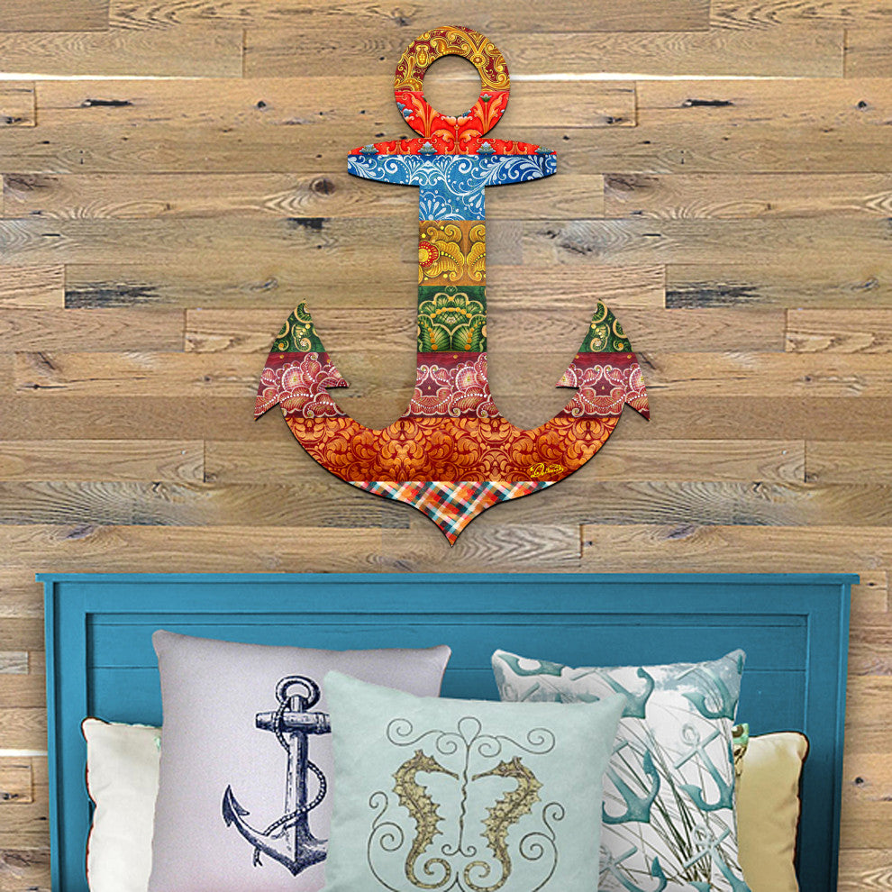 Decorated Anchor Wooden Door