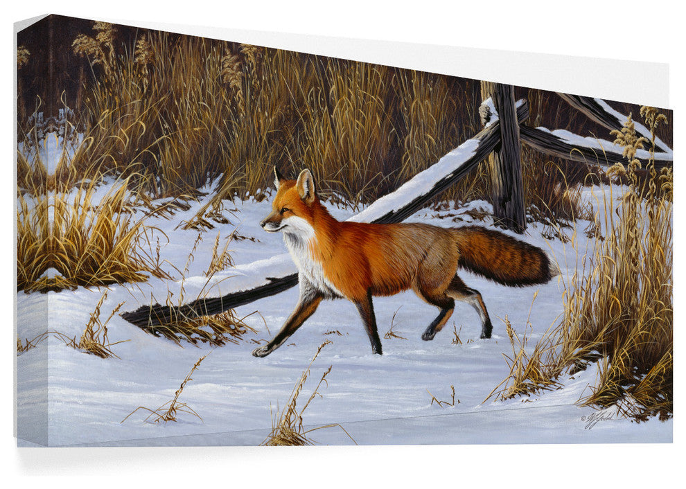 Wilhelm Goebel 'Fox Trot Red Fox' Canvas Art, 19"x10"